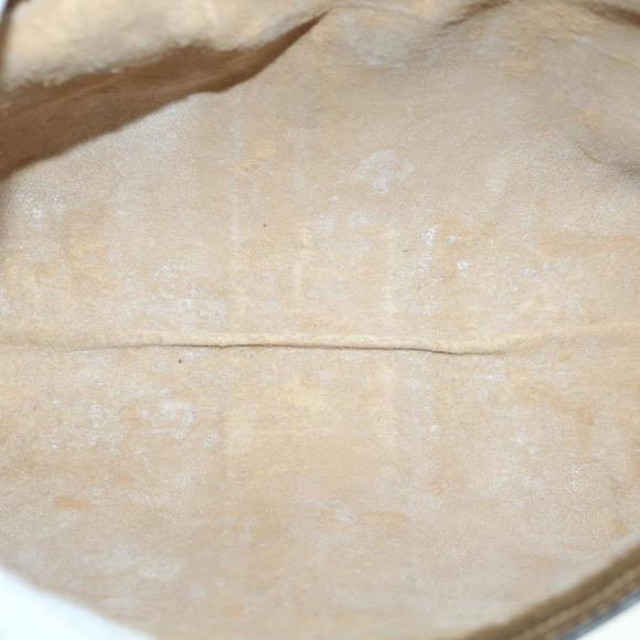 GUCCI GG Canvas Web Sherry Line Clutch Bag PVC Leather Beige Green Auth 54839 - Picture 9 of 16